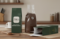 Close-up of Vitality Mushroom Coffee ground 